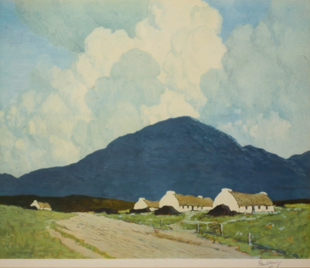 COTTAGES, CONNEMARA by Paul Henry RHA (1876-1958) at Whyte's Auctions