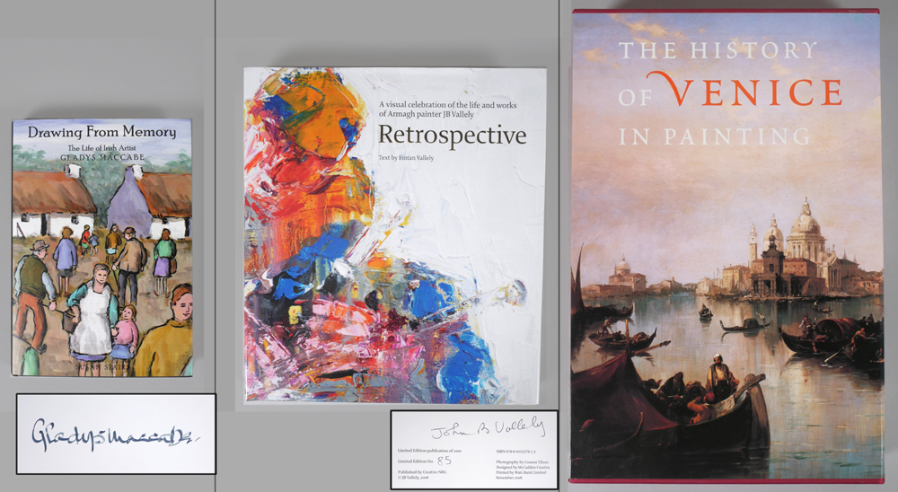 Painting interest first edition publications, 2 signed by the artists at Whyte's Auctions