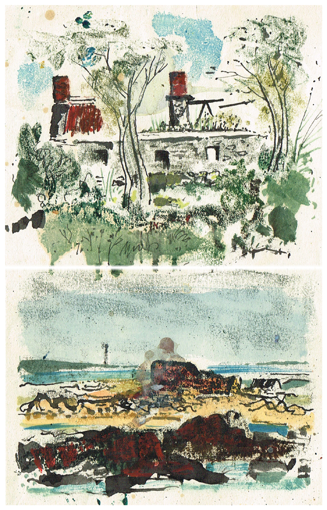 LANDSCAPE STUDIES (SET OF THREE ) by Daniel O'Neill (1920-1974) at Whyte's Auctions