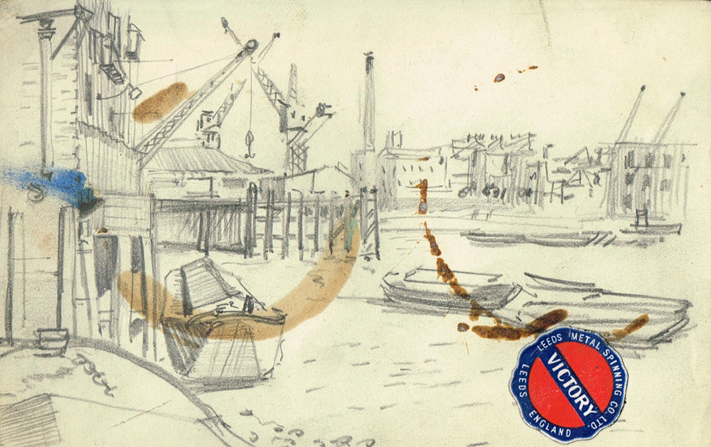 COLLECTION OF SKETCHES OF DOCKLAND SCENES, LANDSCAPES AND STREET SCENES by Daniel O'Neill (1920-1974) at Whyte's Auctions