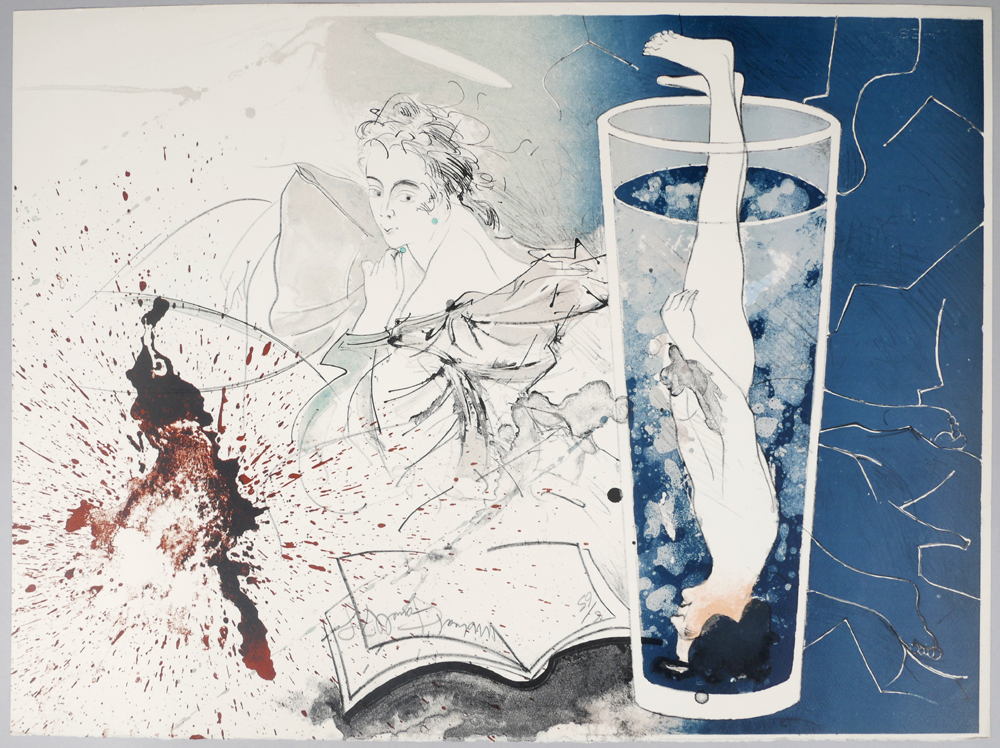 LE VERRE BLEU, 1978 by Micheal Farrell sold for 270 at Whyte's Auctions