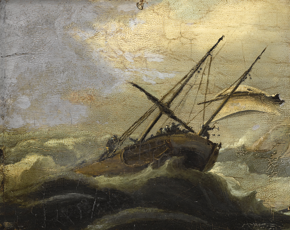 SHIP IN ROUGH SEAS by William Sadler II sold for �950 at Whyte's Auctions