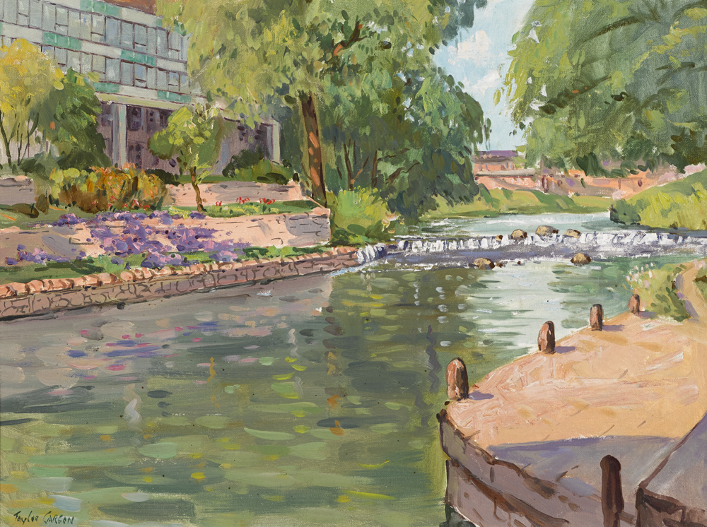 RIVER, SAN ANTONIO, TEXAS by Robert Taylor Carson HRUA (1919-2008) at Whyte's Auctions