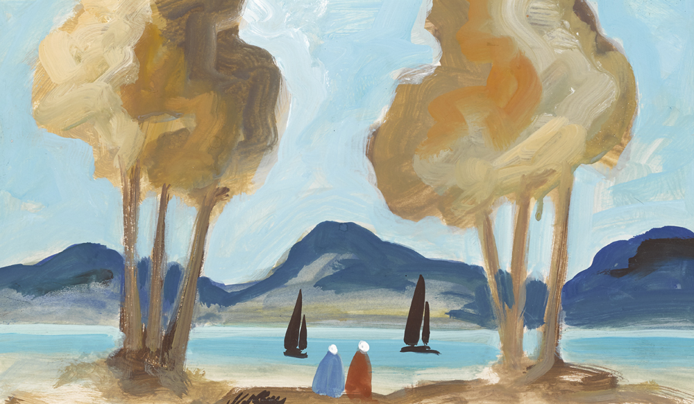 TWO FIGURES AND BOATS by Markey Robinson (1918-1999) at Whyte's Auctions