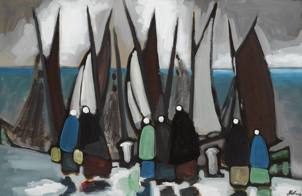 SHAWLIES AND BOATS by Markey Robinson sold for 3,200 at Whyte's Auctions