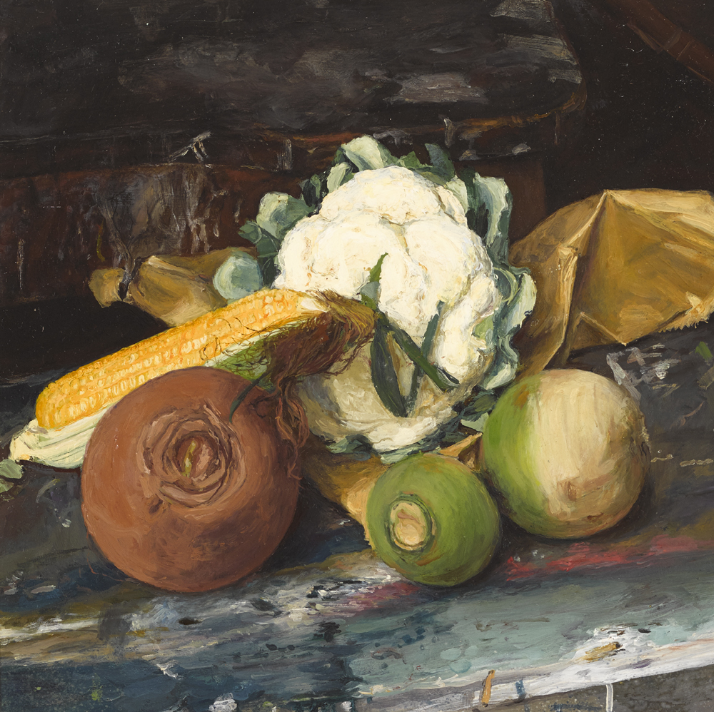 STILL LIFE WITH VEGETABLES, 1995 by Paul Kelly sold for �750 at Whyte's Auctions