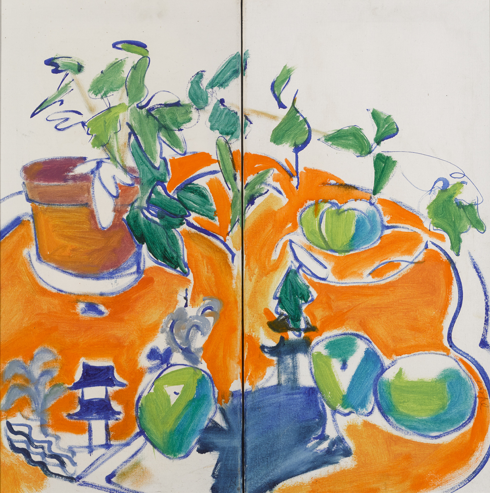 STILL LIFE WITH PLANT POT, 1980/81 by Elizabeth Cope (b.1952) at Whyte's Auctions
