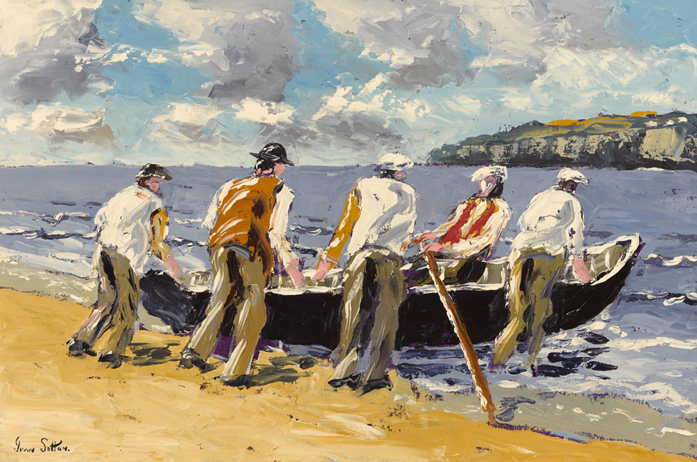 CURRACHMEN, ACHILL ISLAND, COUNTY MAYO by Ivan Sutton (b.1944) at Whyte's Auctions