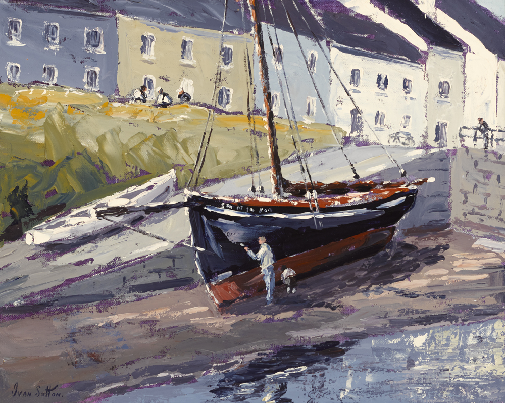 GALWAY HOOKER, ROUNDSTONE, COUNTY GALWAY by Ivan Sutton (b.1944) at Whyte's Auctions