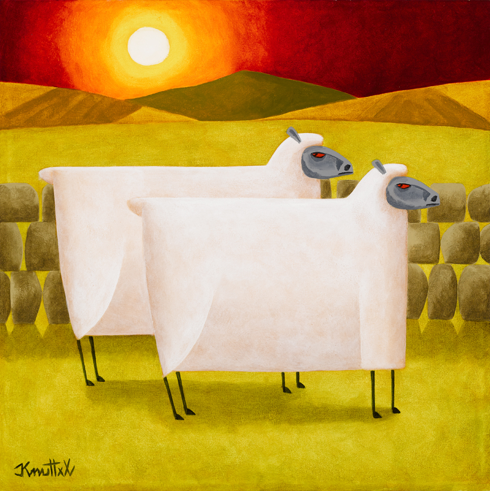 TWO SHEEP by Graham Knuttel (b.1954) at Whyte's Auctions