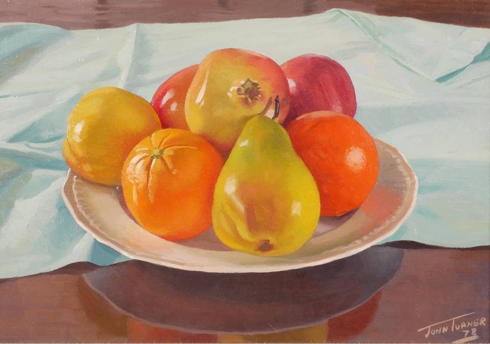STILL LIFE WITH FRUIT, 1978 by John Turner HRUA (1916-2006) at Whyte's Auctions