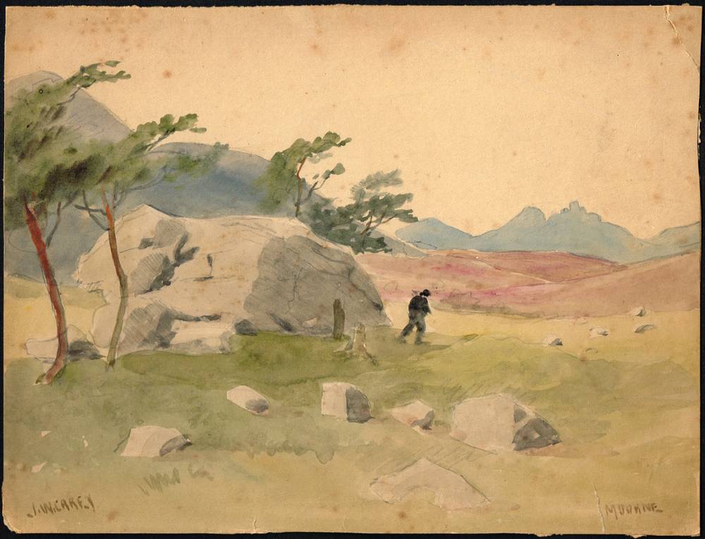 FIGURE IN A LANDSCAPE by Joseph William Carey RUA (1859-1937) and others at Whyte's Auctions