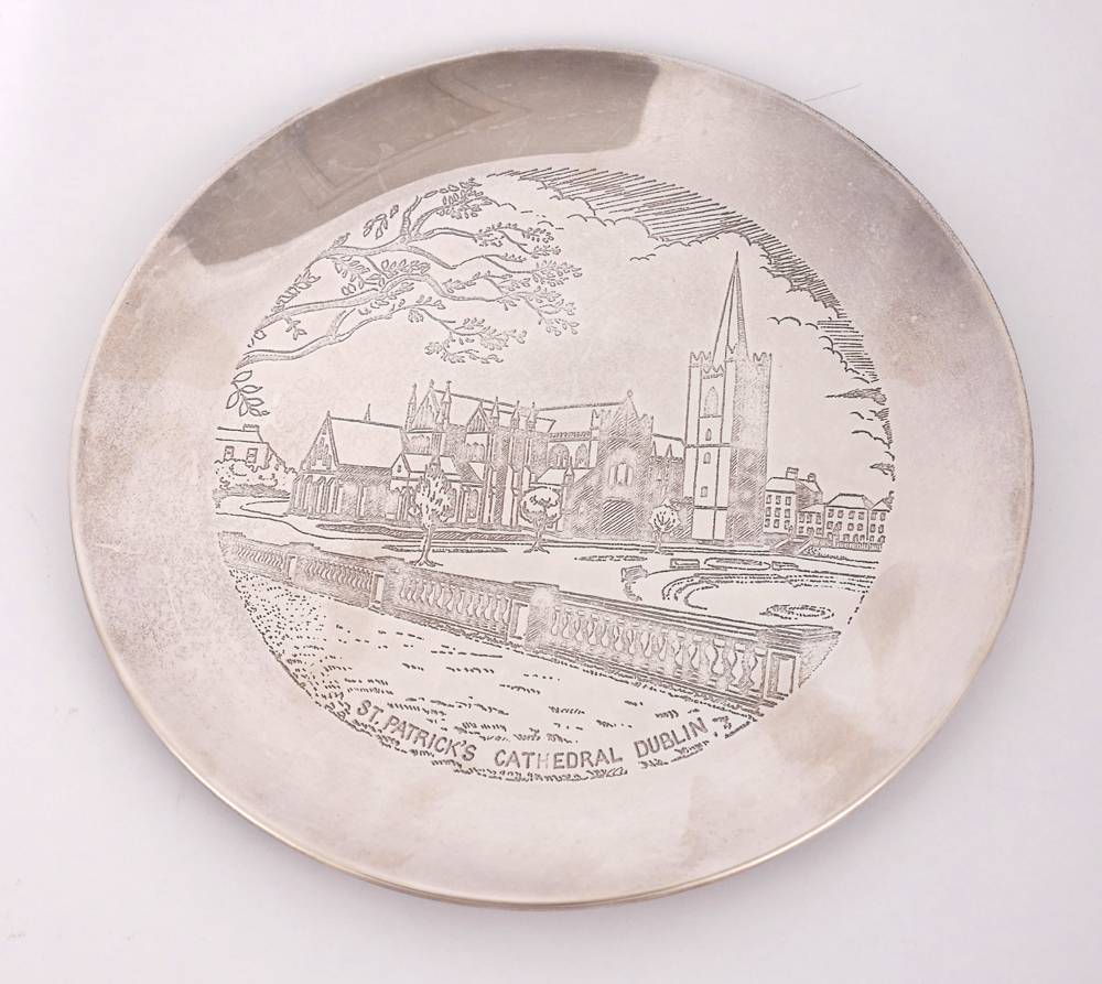 1975 St Patrick's Cathedral, Irish silver commemorative plate. at Whyte's Auctions