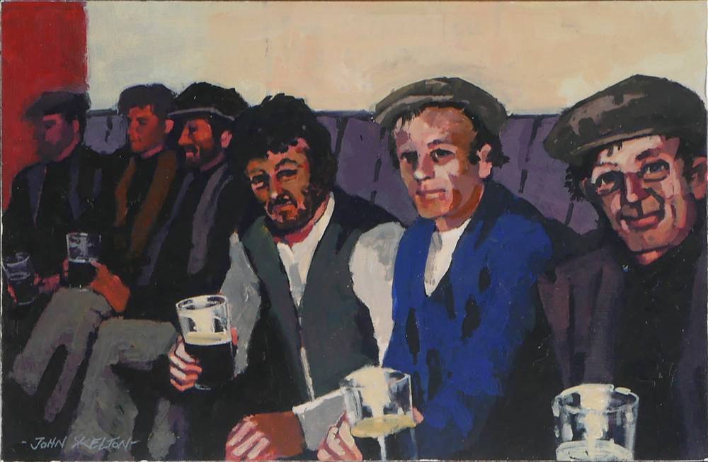 MEN AT THE PUB by John Skelton sold for 1,100 at Whyte's Auctions