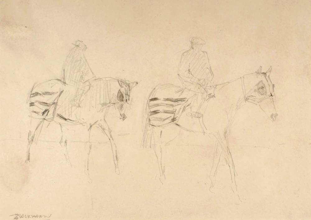 FIGURES ON HORSES by Basil Blackshaw HRHA RUA (1932-2016) at Whyte's Auctions