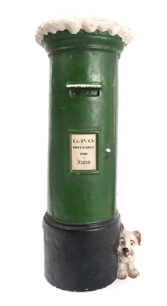 A shop decoration in the form of an Irish post box. at Whyte's Auctions
