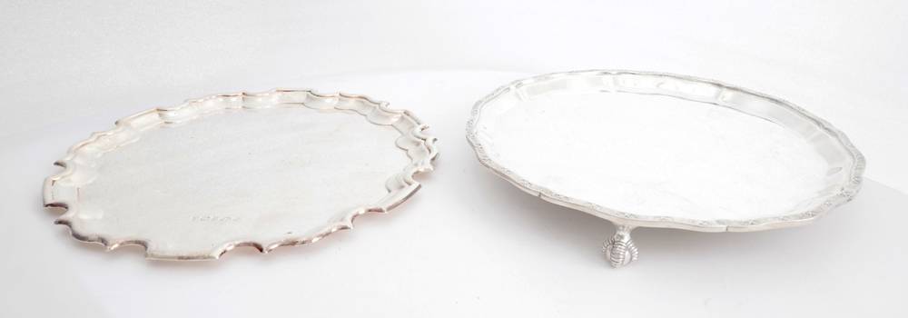 Two 20th century silver trays. at Whyte's Auctions