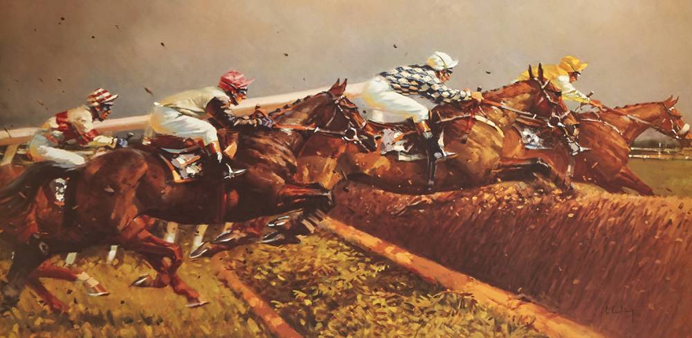 TWO MILE CHASERS, 2001 by Peter Curling sold for 190 at Whyte's Auctions
