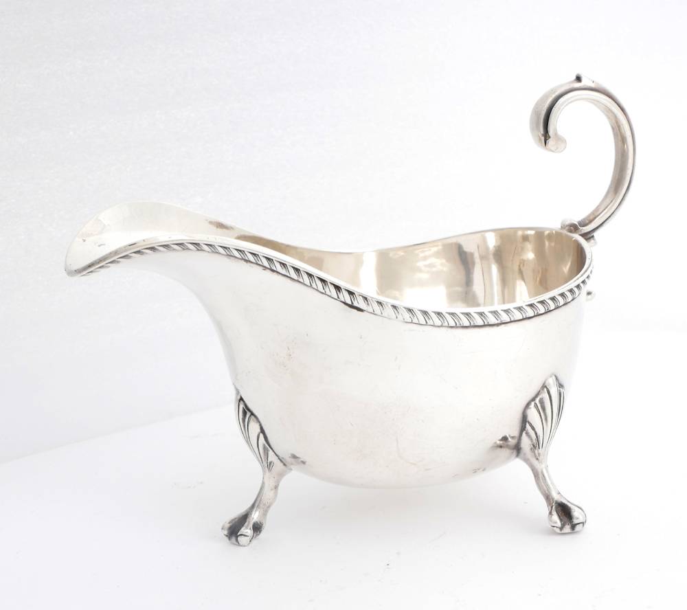 George V silver sauce boat. at Whyte's Auctions