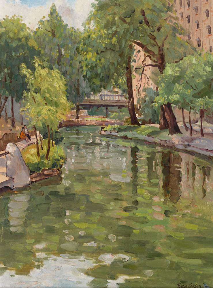 THE RIVER, SAN ANTONIO, 1970 by Robert Taylor Carson HRUA (1919-2008) at Whyte's Auctions