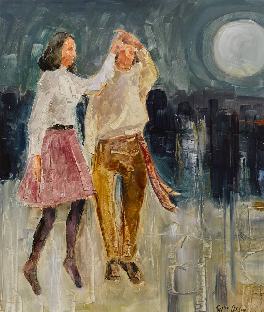 DANCING BY THE MAY MOON, 1973 by Robert Taylor Carson sold for 540 at Whyte's Auctions