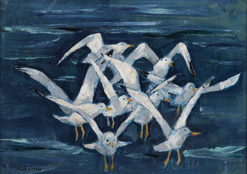 SEAGULLS, 1961 by Robert Taylor Carson sold for 280 at Whyte's Auctions
