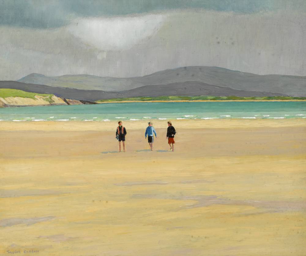 BEACH AT DOWNINGS, COUNTY DONEGAL by Robert Taylor Carson HRUA (1919-2008) at Whyte's Auctions