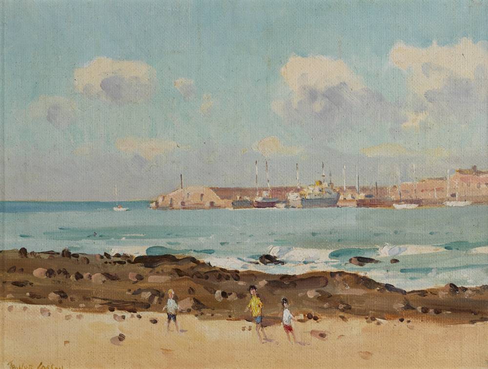 HARBOUR, LOS CRISTIANOS, TENERIFE by Robert Taylor Carson HRUA (1919-2008) at Whyte's Auctions
