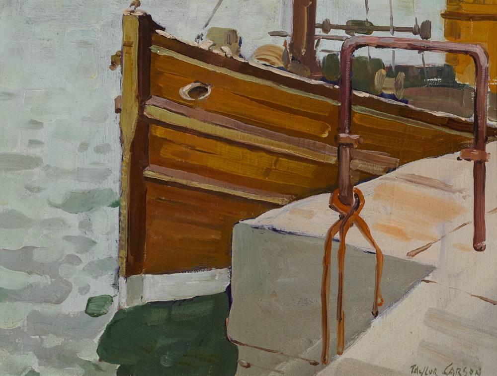 FISHER TRAWLER, DOWNINGS, COUNTY DONEGAL, 1979 by Robert Taylor Carson HRUA (1919-2008) at Whyte's Auctions