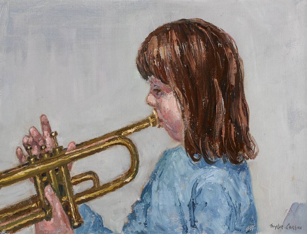 THE YOUNG BRASS PLAYER, 1990 by Robert Taylor Carson HRUA (1919-2008) at Whyte's Auctions