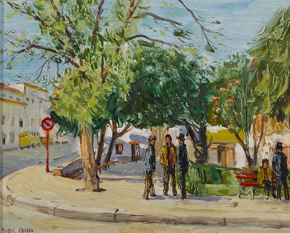 THE SQUARE, ALBUFEIRA, PORTUGAL by Robert Taylor Carson HRUA (1919-2008) at Whyte's Auctions