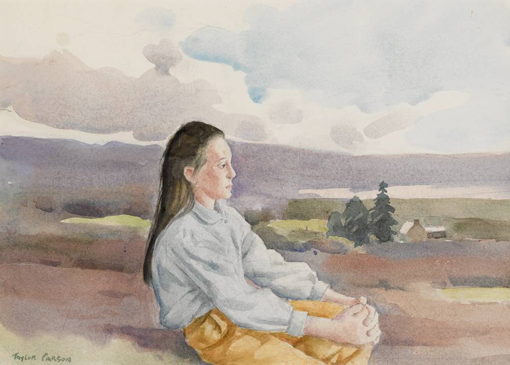 GIRL IN GLENDALOUGH, COUNTY WICKLOW, 1982 by Robert Taylor Carson HRUA (1919-2008) at Whyte's Auctions