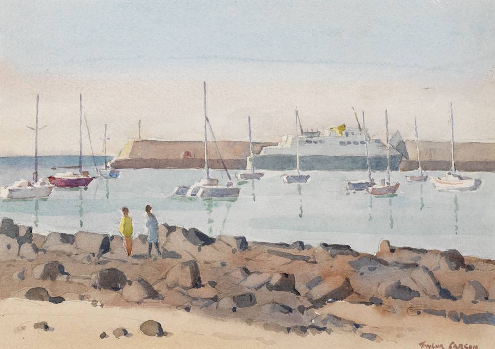 LOS CRISTIANOS HARBOUR, GRAN CANARIA, 1983 by Robert Taylor Carson HRUA (1919-2008) at Whyte's Auctions