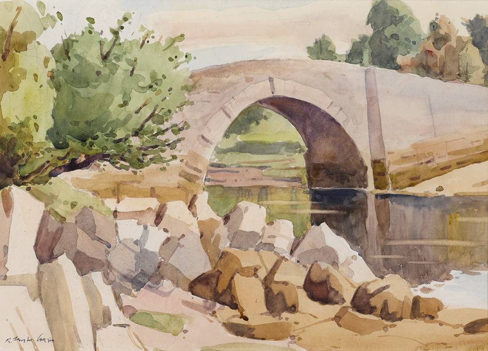 LACKAGH BRIDGE, COUNTY DONEGAL by Robert Taylor Carson sold for 200 at Whyte's Auctions