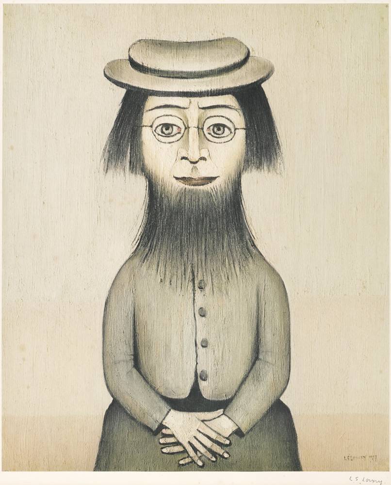 WOMAN WITH BEARD, 1975 by Laurence Stephen Lowry sold for 1,050 at Whyte's Auctions