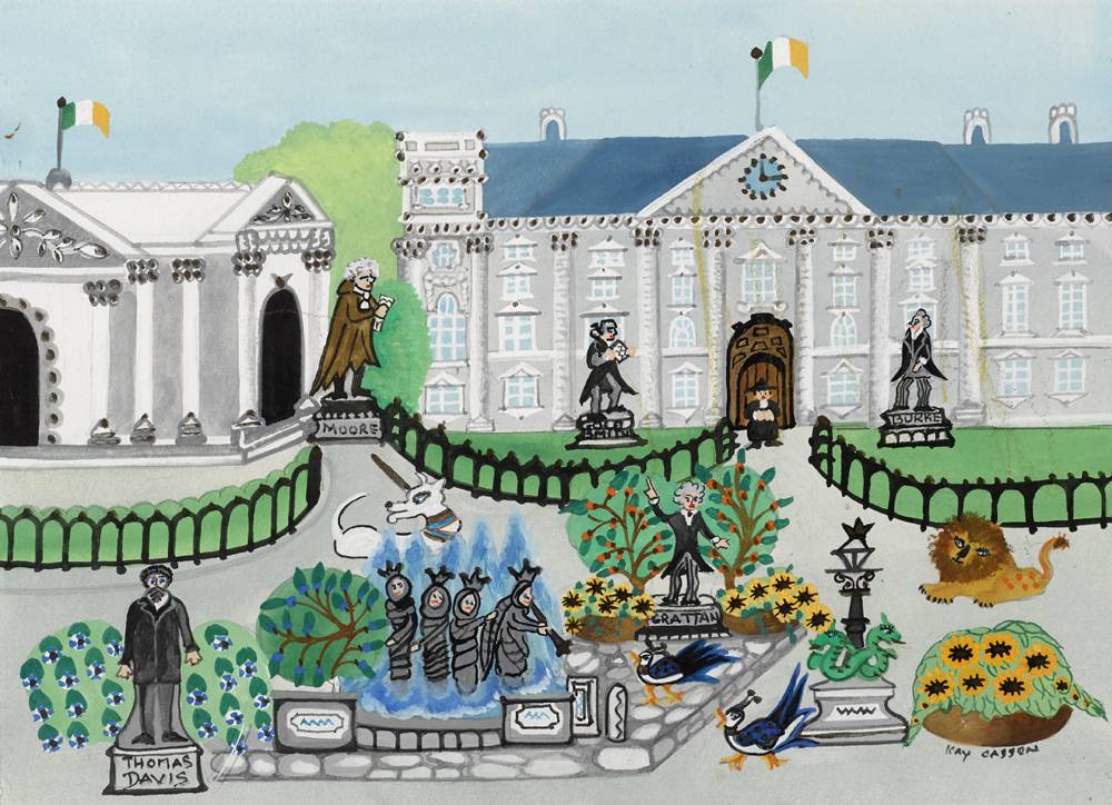 COLLEGE GREEN, DUBLIN by Kay Casson (20th-21st Century) at Whyte's Auctions