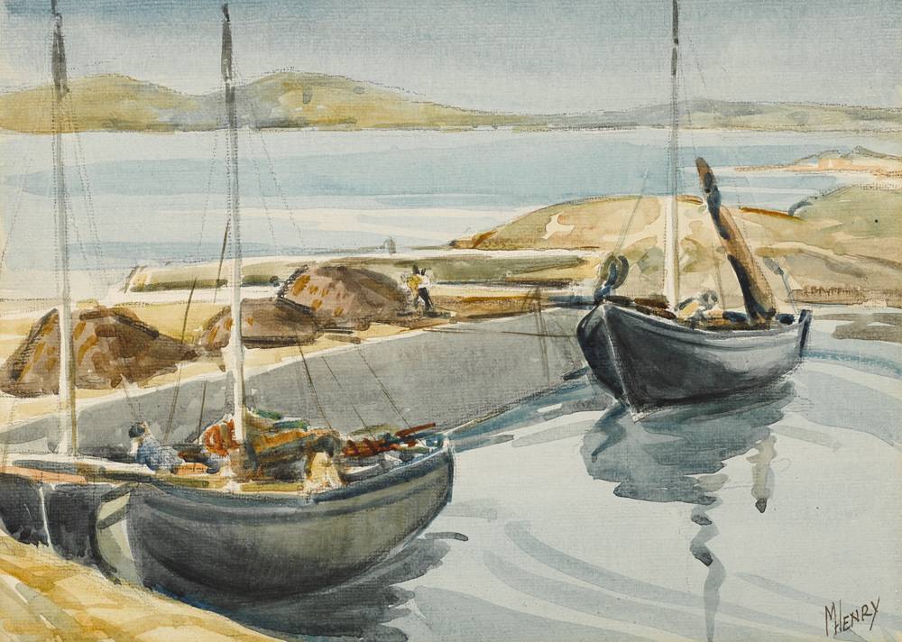 GALWAY TURF BOATS by Marjorie Henry (1900-1974) at Whyte's Auctions