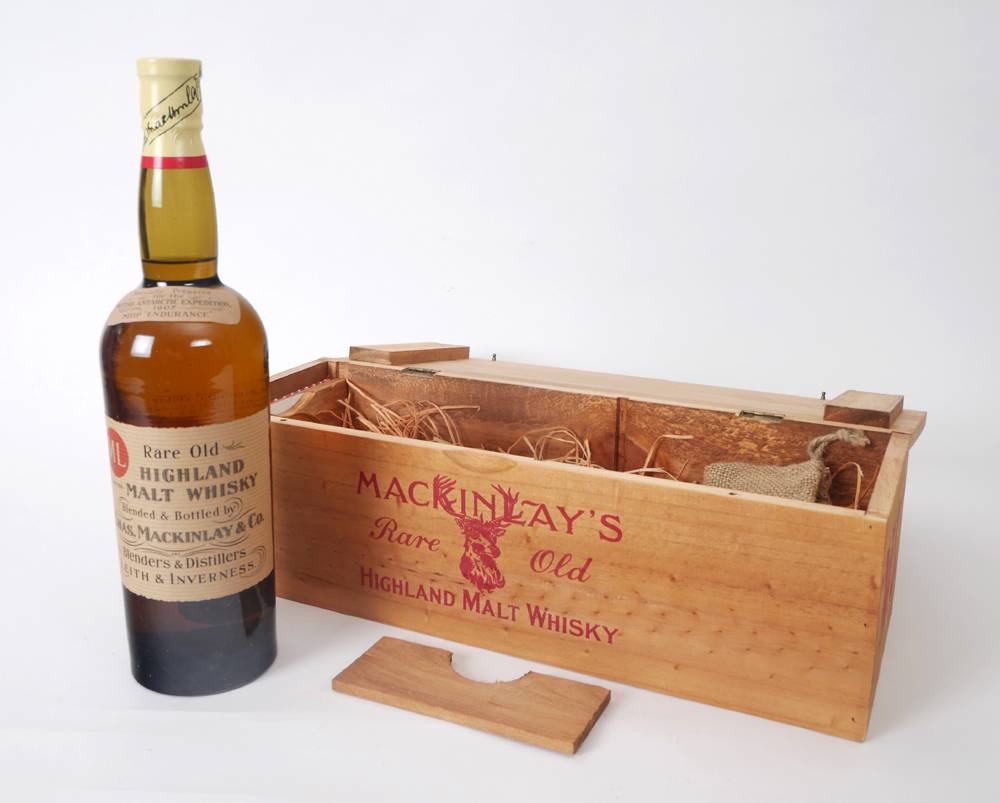 Replica of the whisky carried on the 'Nimrod' for Shakleton's Polar expedition. at Whyte's Auctions