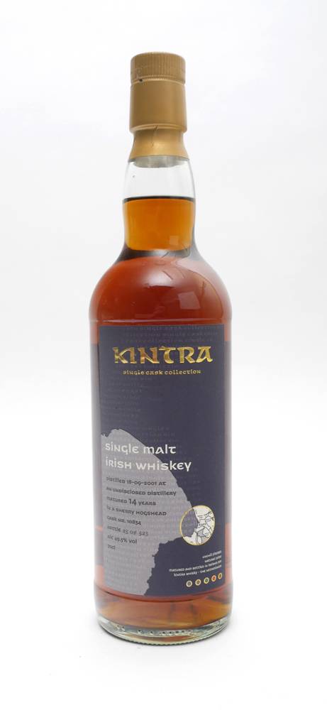 Kintra 14 year-old Irish Malt Whiskey, one bottle. at Whyte's Auctions