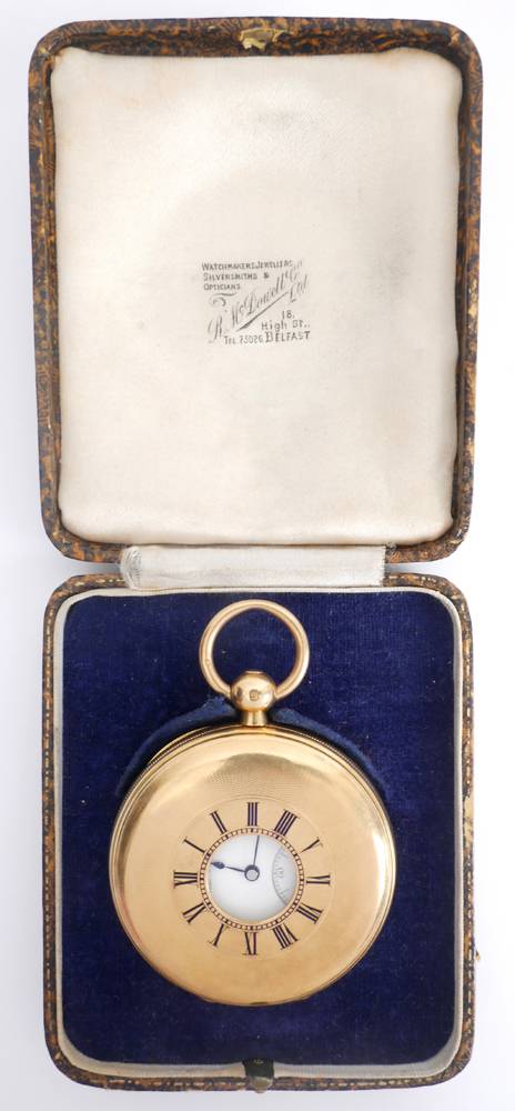 Gold half-hunter pocket watch at Whyte's Auctions