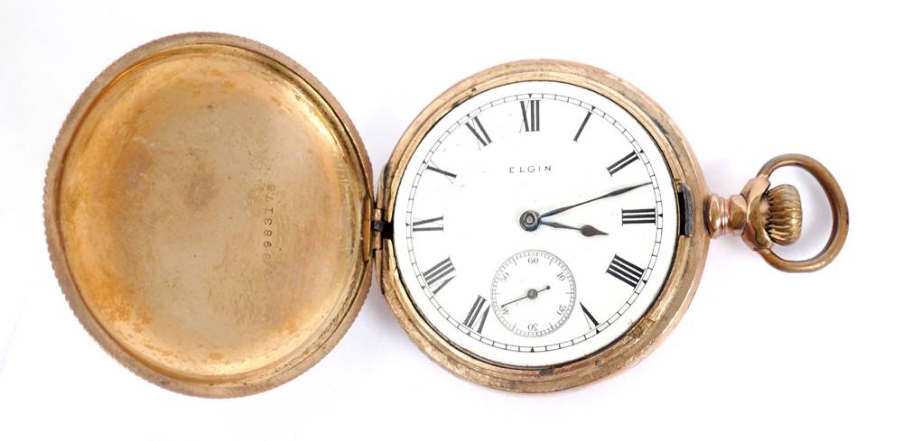 A rolled gold cased Elgin Hunter pocket watch and an Elgin rolled gold cased hunter. at Whyte's Auctions