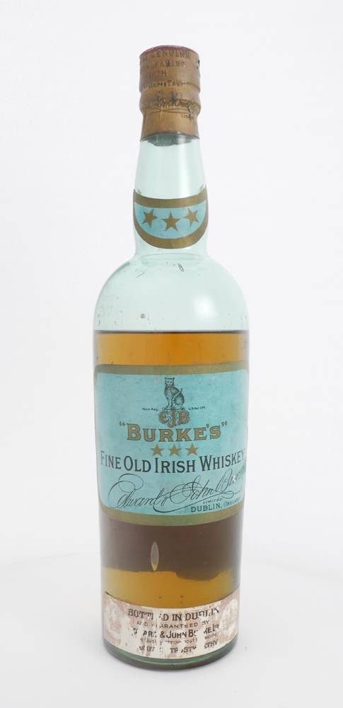 Burke's Fine Old Irish Whiskey, one bottle. at Whyte's Auctions