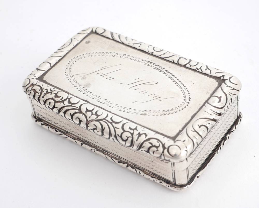 George IV silver snuff box. at Whyte's Auctions
