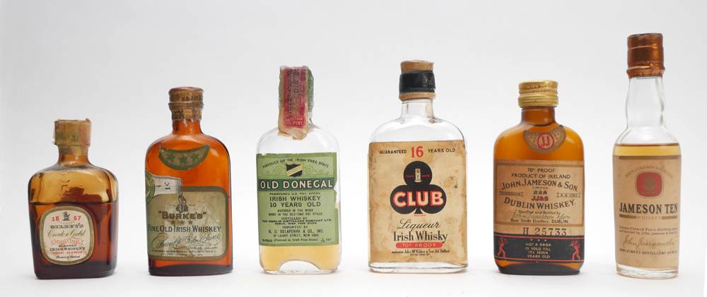 Old Donegal Irish whiskey and five Irish whiskey miniatures. at Whyte's Auctions