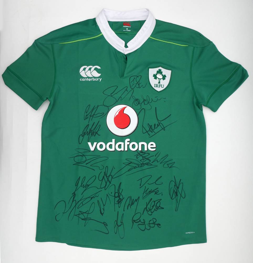 Rugby, 2016 Irish International rugby jersey signed by the squad that beat New Zealand. at Whyte's Auctions