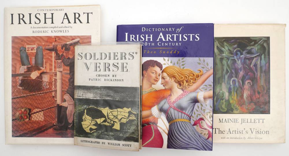 A COLLECTION OF 4 IRISH ART BOOKS INCLUDING SOLDIERS' VERSE [1945] & THE ARTIST'S VISION by William Scott CBE RA (1913-1989), Mainie Jellett (1897-1944) and others at Whyte's Auctions