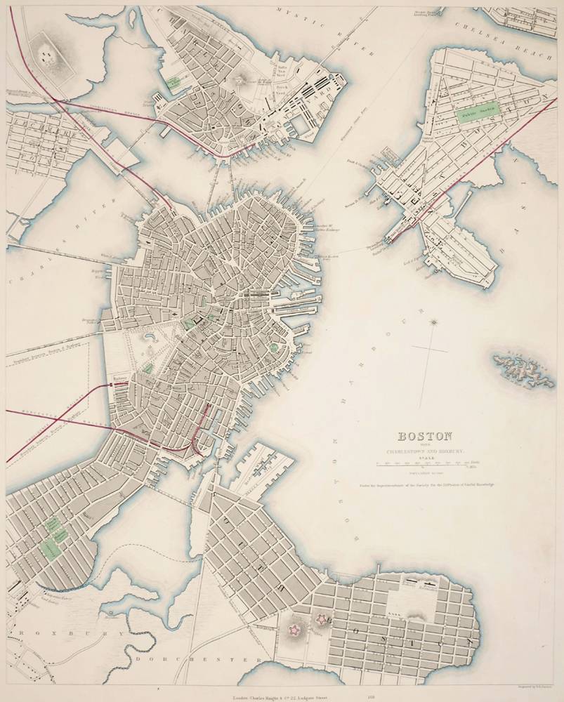 1849 City plan of Boston. at Whyte's Auctions