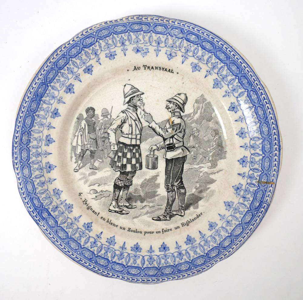 1899-1902 Boer War, plate with French cartoon. at Whyte's Auctions