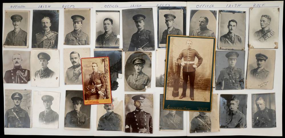 Early 20th century, Cartes de Visites of officers of mainly Irish regiments. at Whyte's Auctions