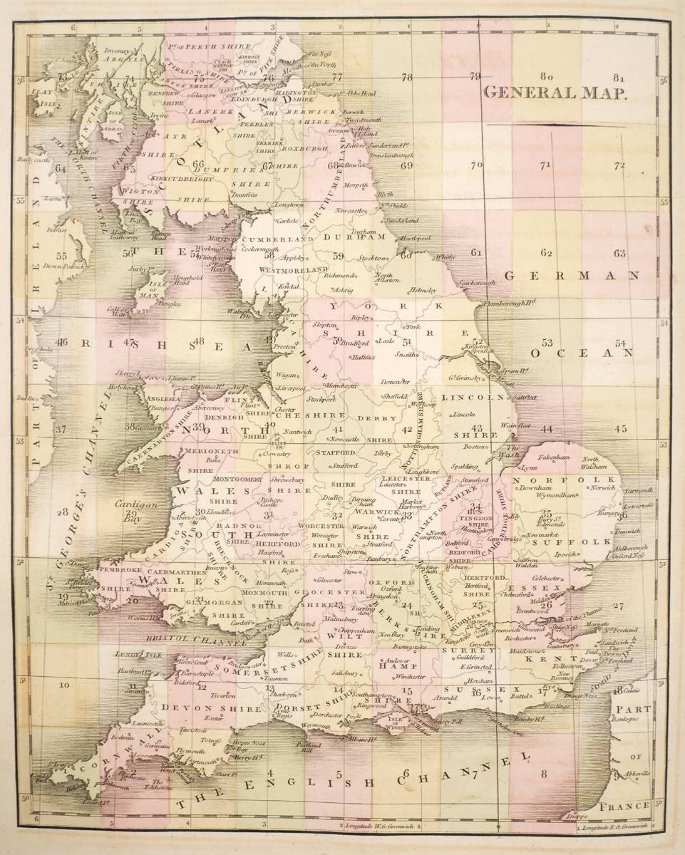 Cary, John. New Map Of England, and Wales with part of Scotland, 1794. at Whyte's Auctions